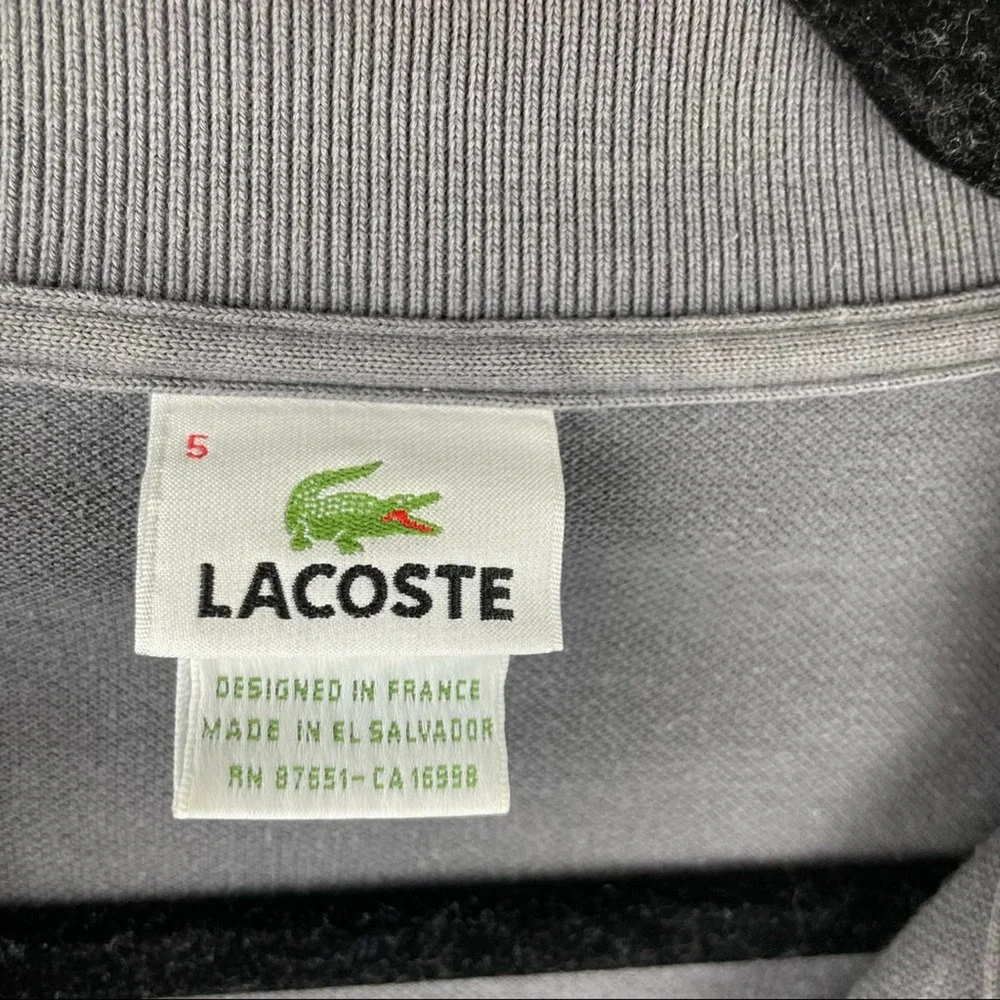 Lacoste Gray Short Sleeve Polo T Shirt Top Men’s XL - Picture 3 of 8